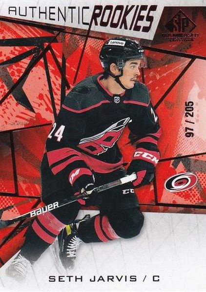 insert RC karta SETH JARVIS 21-22 SPGU Authentic Rookies Red Fragment /205